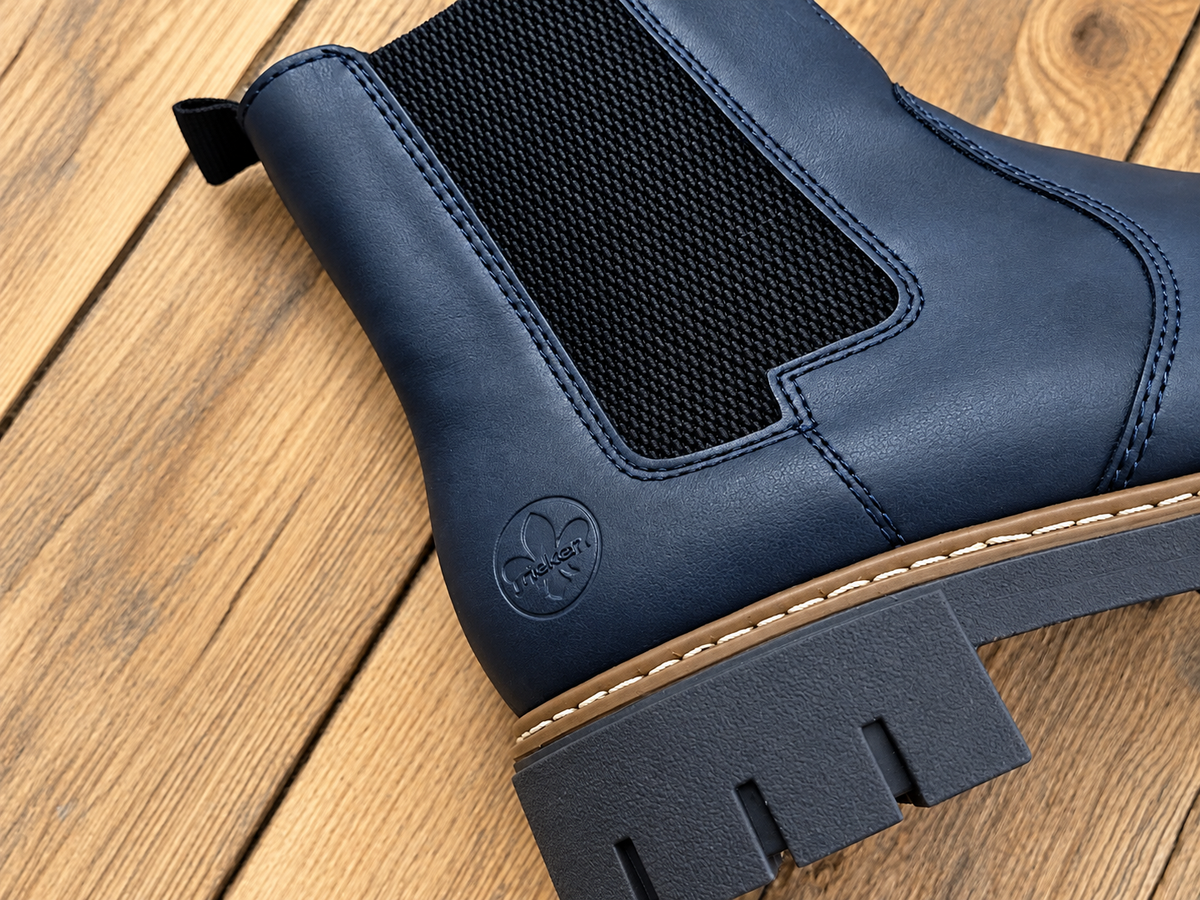 MM 01 H26- Bottines Chelsea bleu marine RIEKER