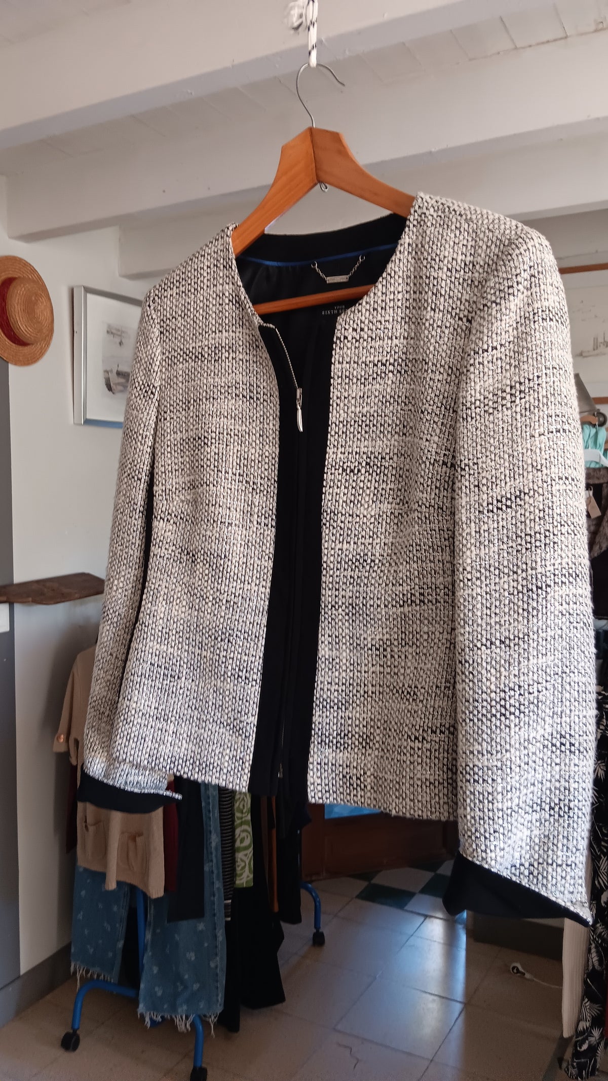 Veste courte tweed