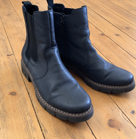 MM 01 H26- Bottines Chelsea bleu marine RIEKER